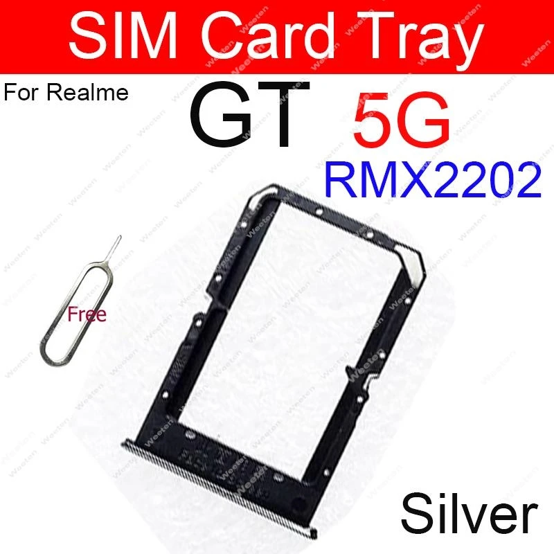 SIM Card Tray For Realme GT Neo Neo Flash GT Neo2 2T GT Master Explorer 5G Nano Sim Card Adapter   Card Holder Parts