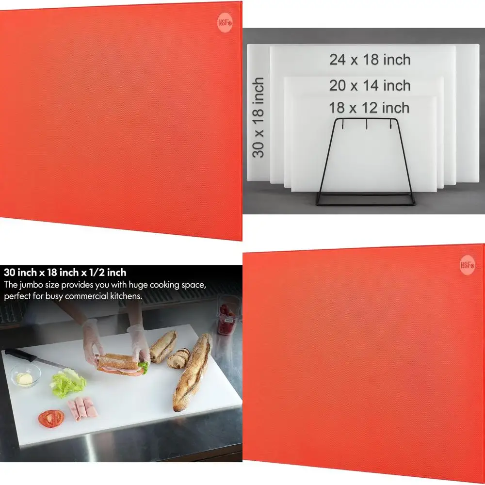 

Красная пластиковая разделочная доска 30x18 0,5 с противоскользящей поверхностью, можно мыть в посудомоечной машине