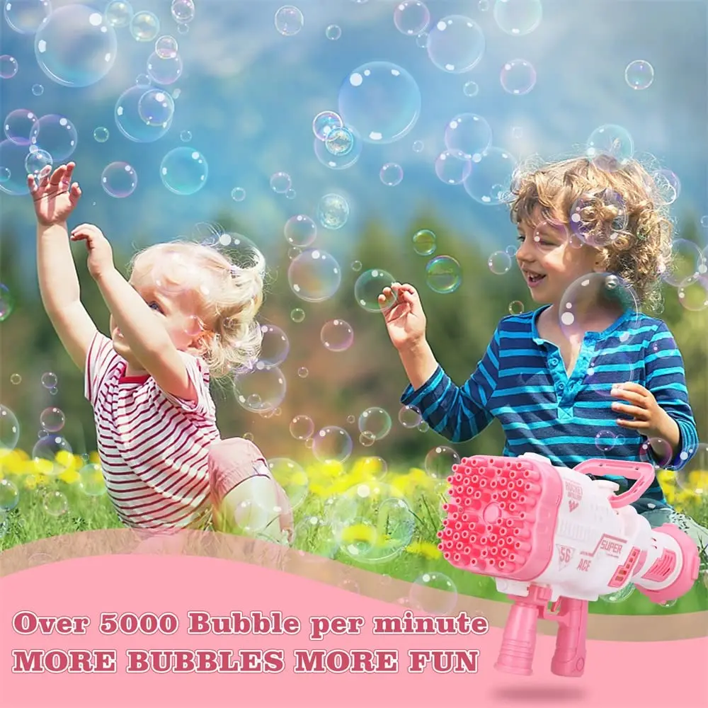 69 Holes Rocket Bubble Guns,Automatic Bubbles Machine Gun Launcher Shape Blower Soap Toys For Kid Bubble Machine Party Supplie