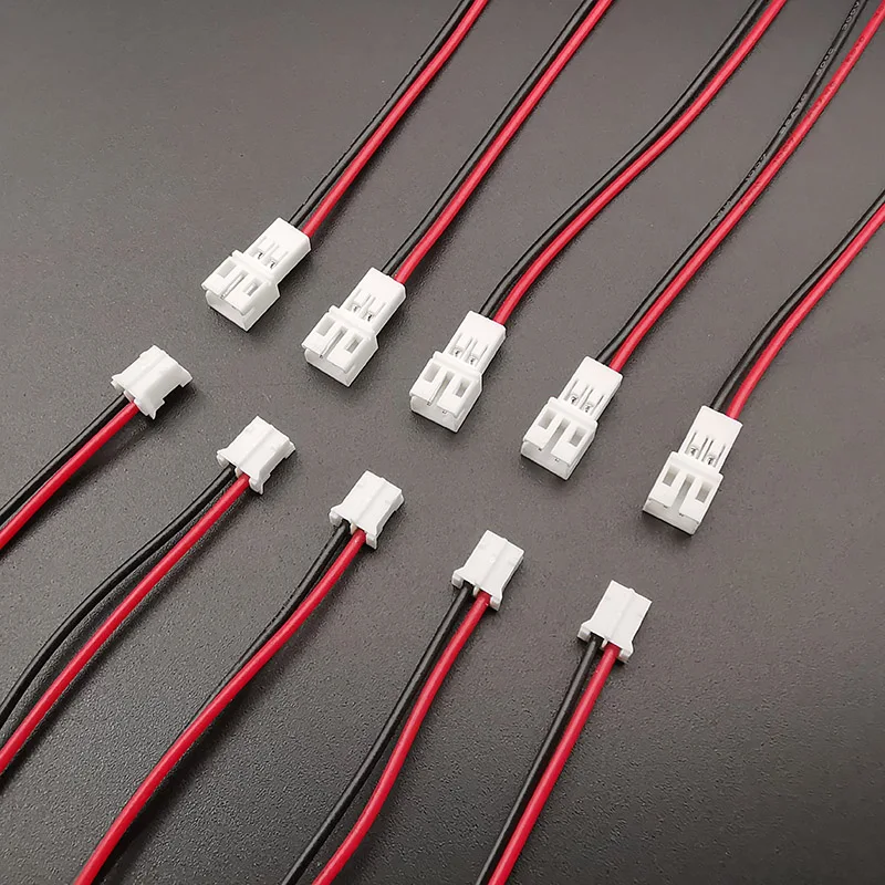 5/10Pairs Mini Micro JST PH 2.0mm Pitch 2 Pin Male Female Plug Connector PH2.0 2Pin Socket Plugs With Red Black Wire Cables 10CM