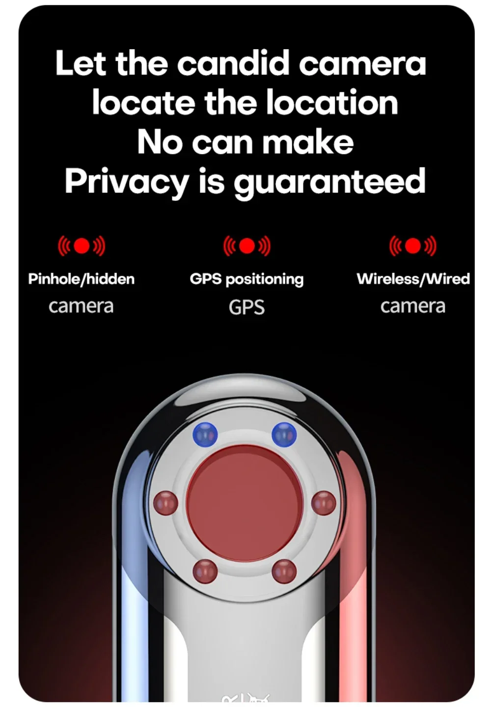 Unseen Mini Wireless Signal Cam, Câmera Unseen, Detector de Bug, SM GPS Tracker, Localizador de Wiretap, Tiro Anti-Sneak, WiFi, Novo