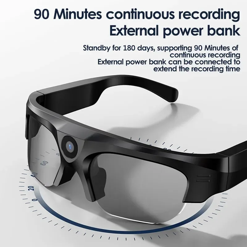 2026 WIFI Smart Glasses Bluetooth Call Music Video Recorder Camera Wireless DV Headset Outdoor Cycling Sports Navigation