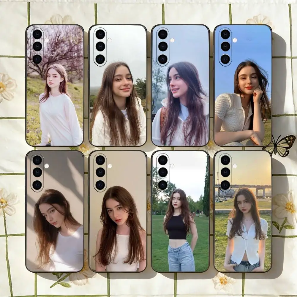 Dasha Taran Internet celebrity Phone Case For Samsung Galaxy A73,A72,A71,A70,A53,A52,A51,Soft Silicone Black Cover