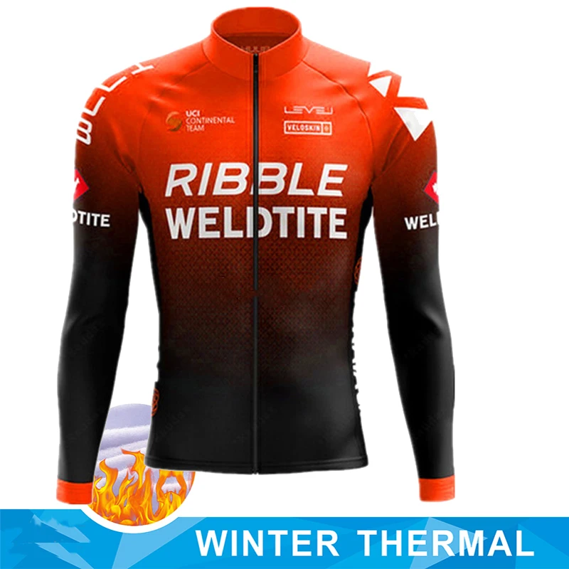 

Winter Thermal fleece Men Cycling Jerseys Long Sleeves Warm Outdoor Clothing Team MTB Bicycle Clothes Mallot Ciclismo Hombre