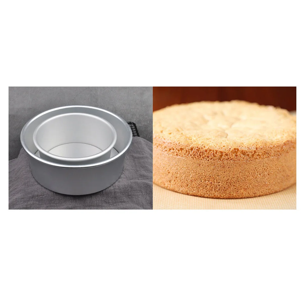 

Round Cake Baking Mold 14x5cm Anode Live Bottom Non-Stick Tray for Cookies Pudding and Chocolate Making Cake Mold