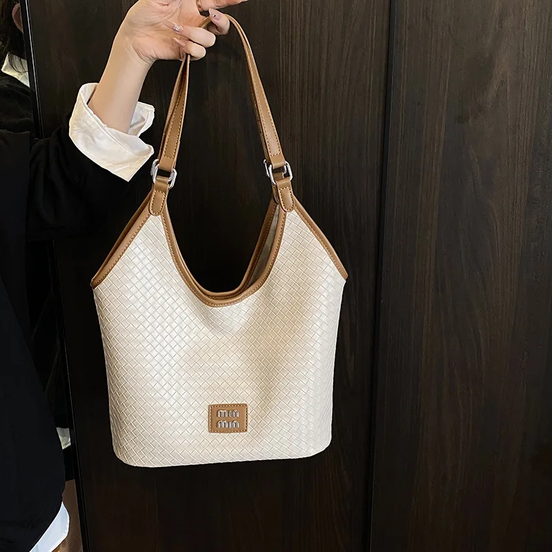 

Women's 2025 New French Soft Leather Slouchy Bag - Chic Crossbody Tote for Commuting, Stylish Handheld Shoulder Purse