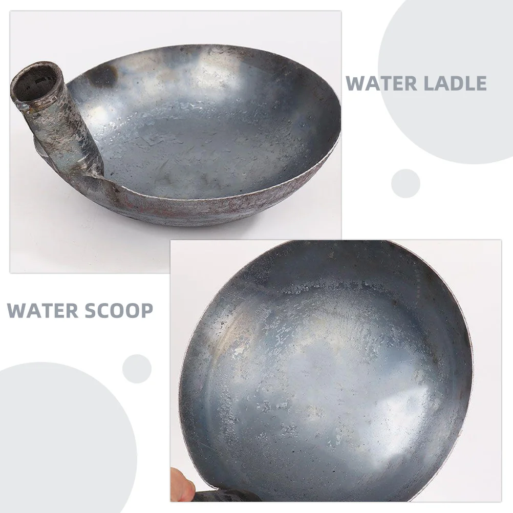 

Iron Thick Water Ladle Durable Household Spoon Reusable Water Scoop Practical Kitchen Utility Washing Fruits Vegetables