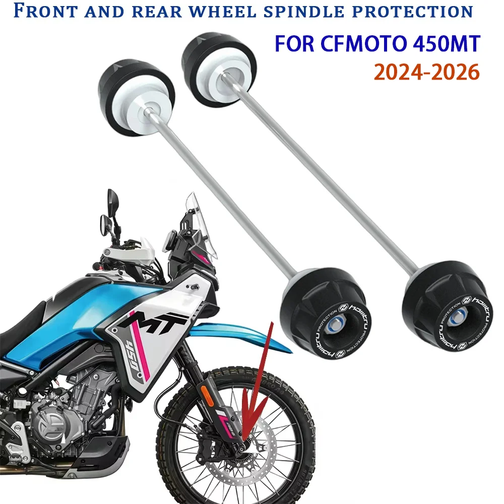 

CF450 MT New Motorcycle Accessories Front & Rear Axle Fork Crash Sliders Wheel Protection FOR CFMOTO 450MT 2024 2025 2026