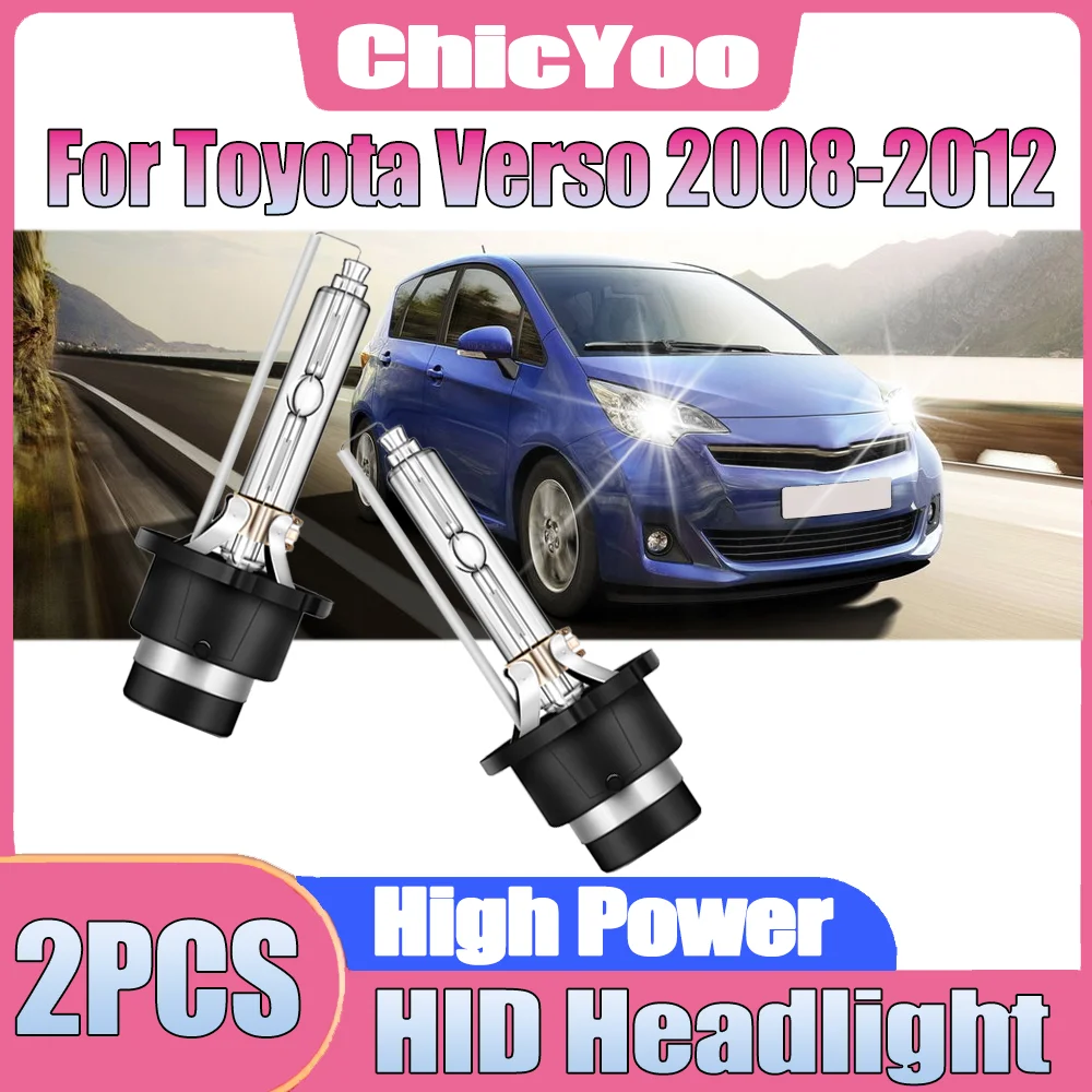 

2 шт. автомобильные фары D4S, 35 Вт, ксеноновые лампы HID, 6000K, белый свет, Plug and Play, 20000 лм, передние фары, 12В/24В, для Toyota Verso 2008-2012