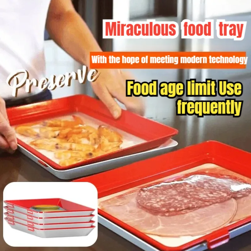 Reusable Textured Food Container Freshness Tray