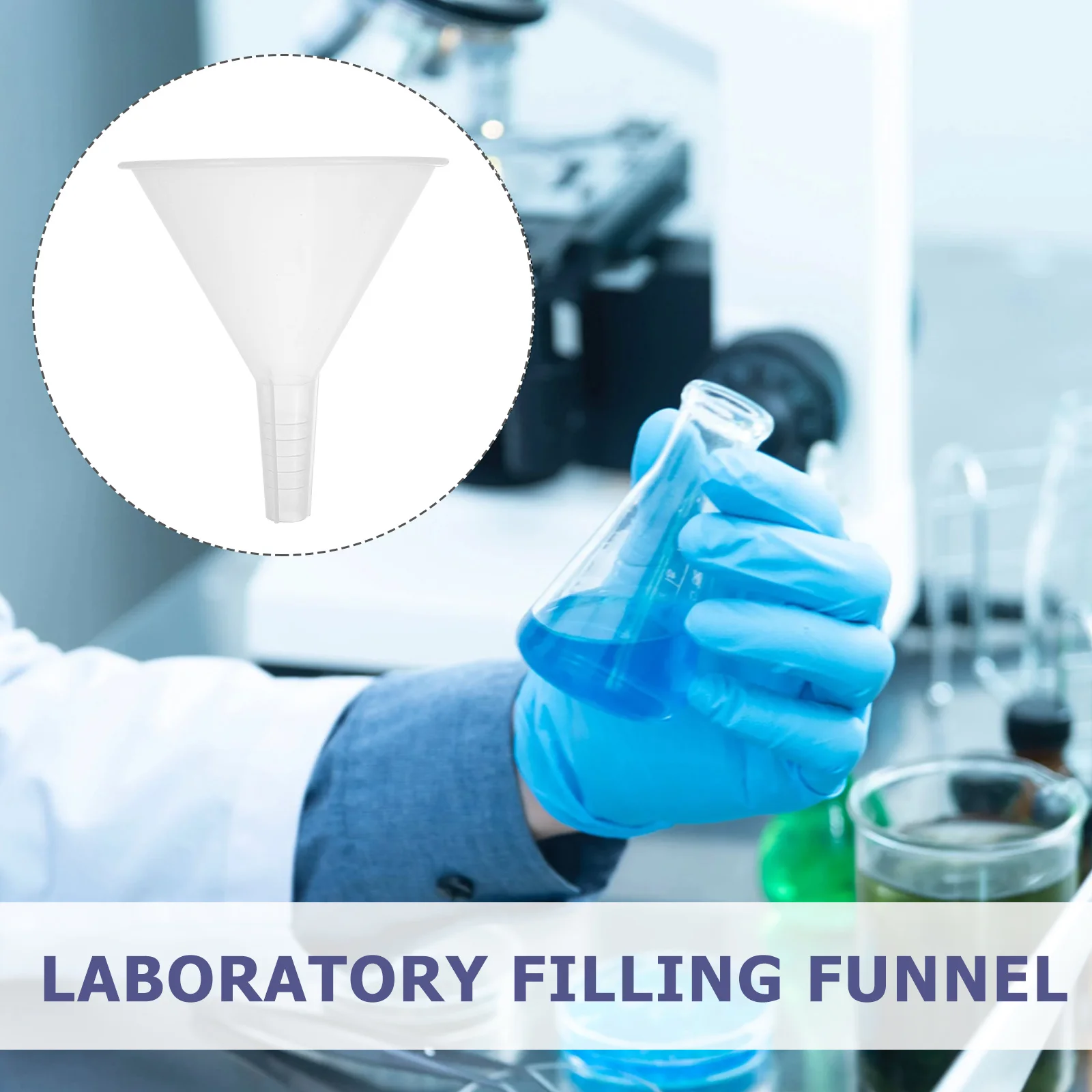 

5pcs 100Mm Plastic Clear Triangle Laboratory Funnel For Liquid Transfer Scientific Experiment Tool Labs Filter Funnel