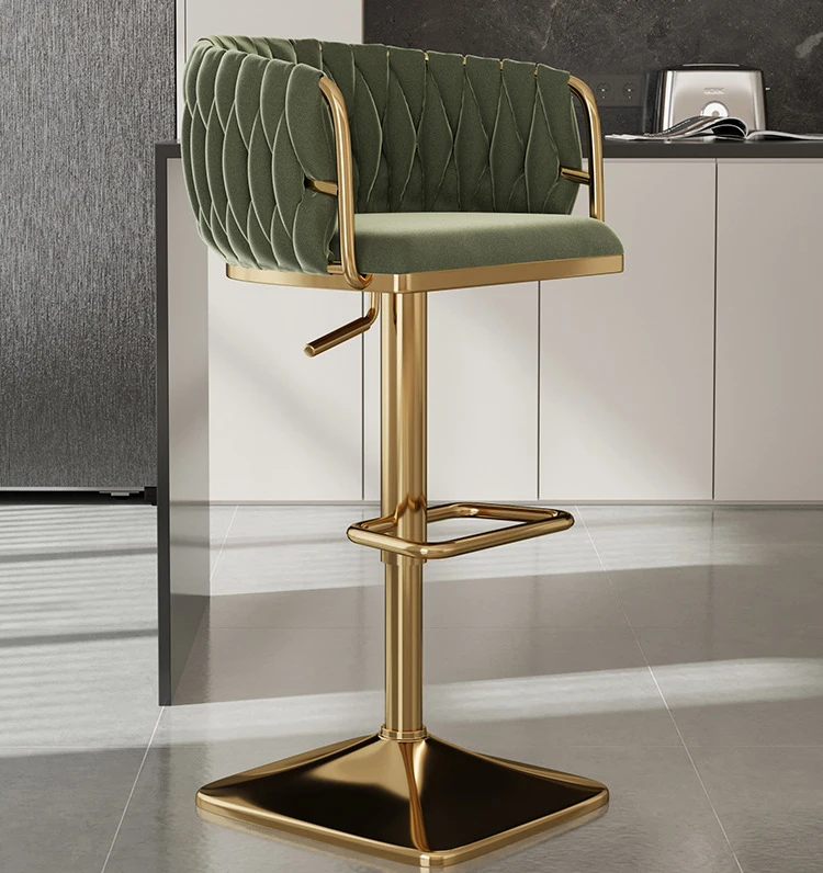 

Factory Direct Sales High-end Fashion with Backrest Rotatable and AdjustableHigh Stool Commercial Bar Chair