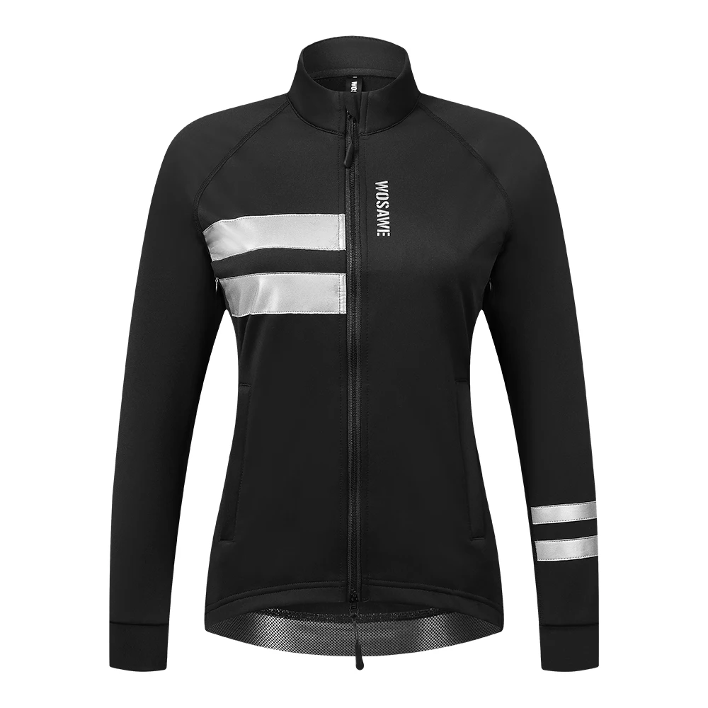 WOSAWE-Veste d'équitation à manches longues en cachemire pour femme, manteau chaud, coupe-vent, imperméable, sourire, vêtements de vélo, automne, hiver