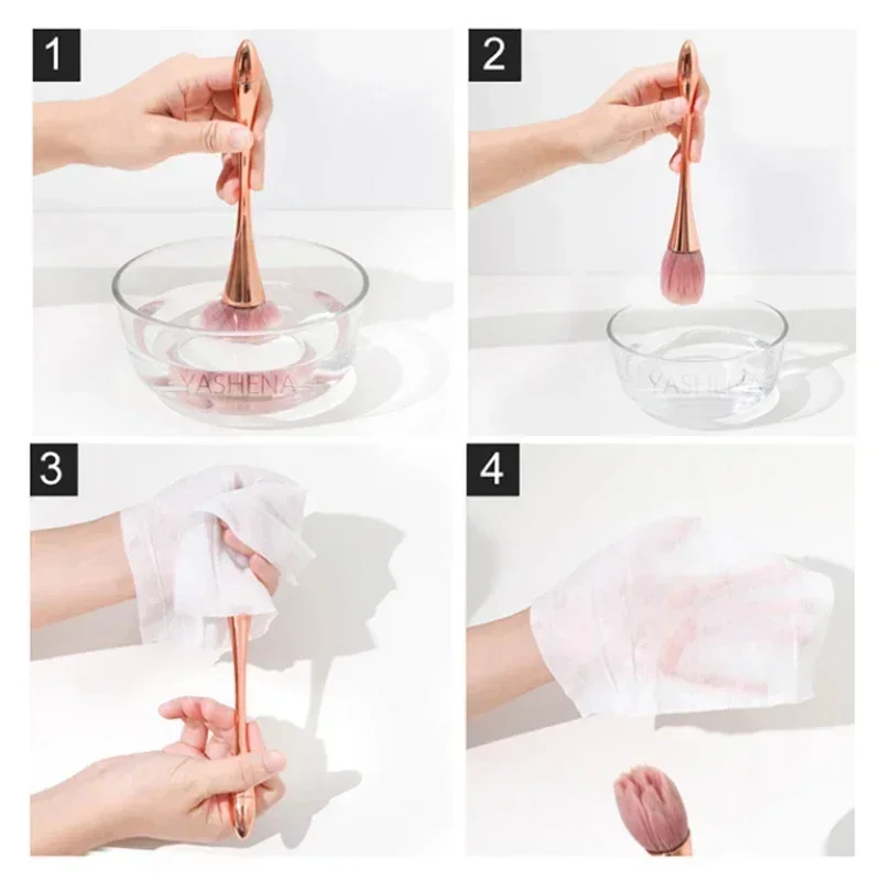 Pennello per fard in polvere oro rosa Pennello per trucco professionale Grande viso cosmetico Cont Cosmetico per viso Cont brocha colorete Strumento per il trucco