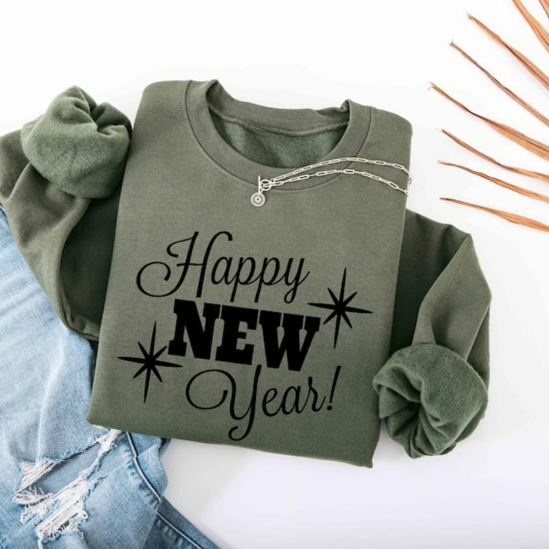 新年おめでとうセレブレーションスウェットシャツ、こんにちは2026年パーティーシャツ、新年ギフト衣装、秋冬ファッションサーマルフーディートップス