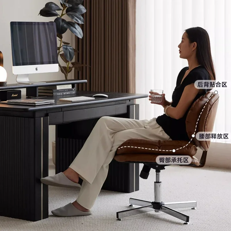 Light Luxury Office Chair Simple Liftable Swivel Computer Chair Modern Study Backrest Chairs Home Bedroom Dressing Chairs
