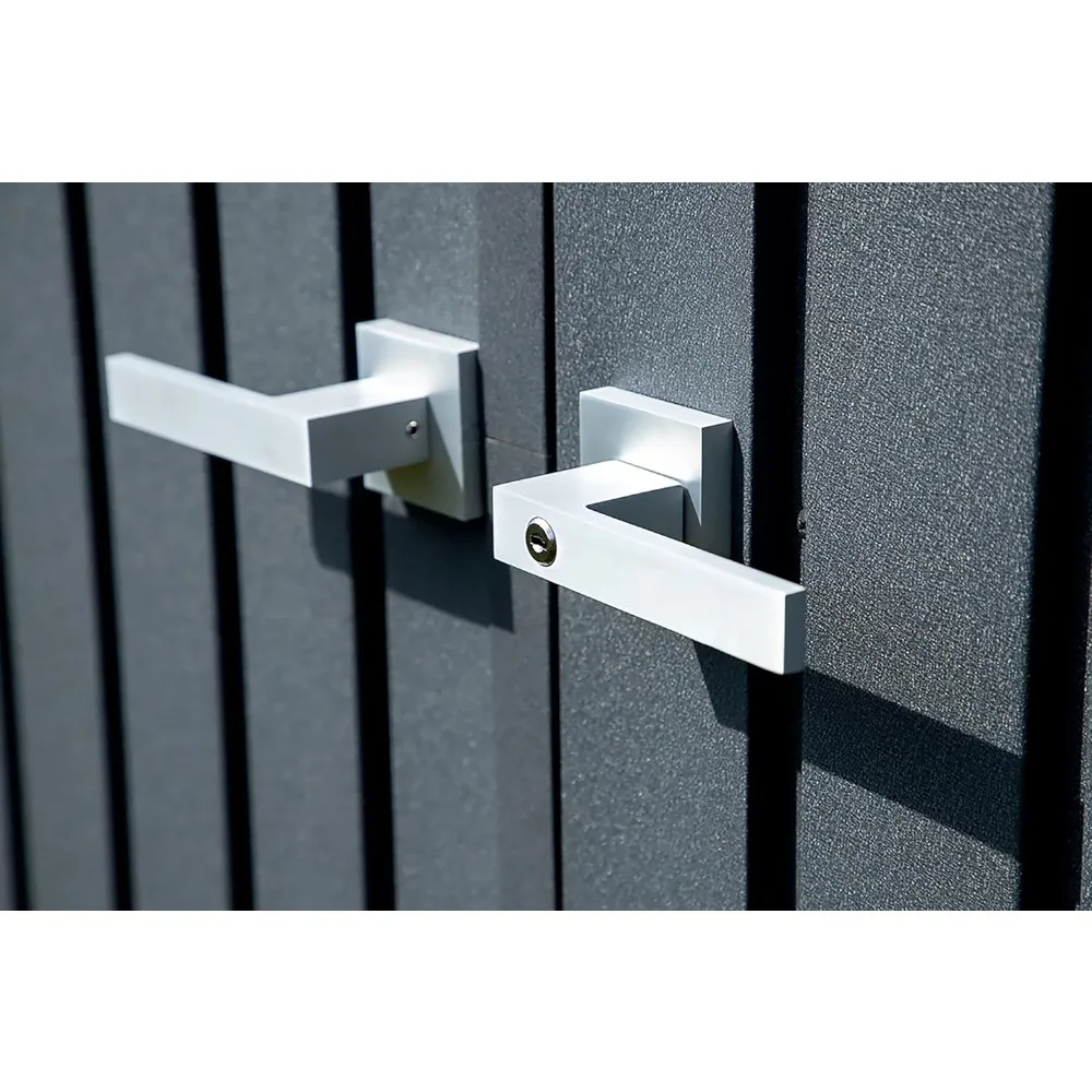 سقيفة تخزين فولاذية خارجية طويلة 10 × 4 بوصة منازل مسبقة الصنع مع كابل عالي وأبواب قابلة للقفل بناء تخزين مع #4