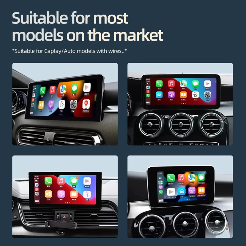 LJL-Auto Direct Plug-In Wired To Wireless Carplay Android Auto Box Car Two-In-One MINI Carplay Box Plug And Play