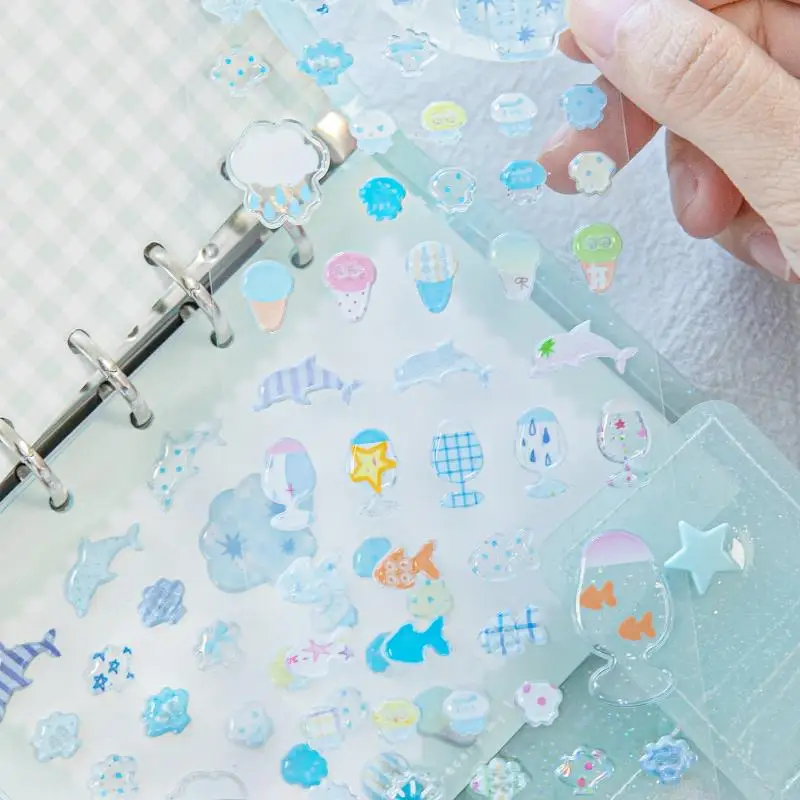 1/4 pezzi adesivi 3D olden oceano trifoglio stella adesivi carini fai da te artigianale scrapboo ufficiale custodie per telefoni conto a mano adesivi decorativi