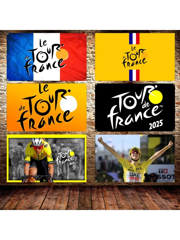 AliExpress NONE Tour De France Flag Tadej Pogacars Flag Polyester Printed Bicycle Poster Banner Decor Wall Art Out Door Decor Decoration Garage