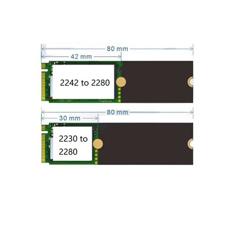 Do 2280 M.2 Długi adapter NGFF M.2 SSD Konwerter Rozszerzenie Stojak