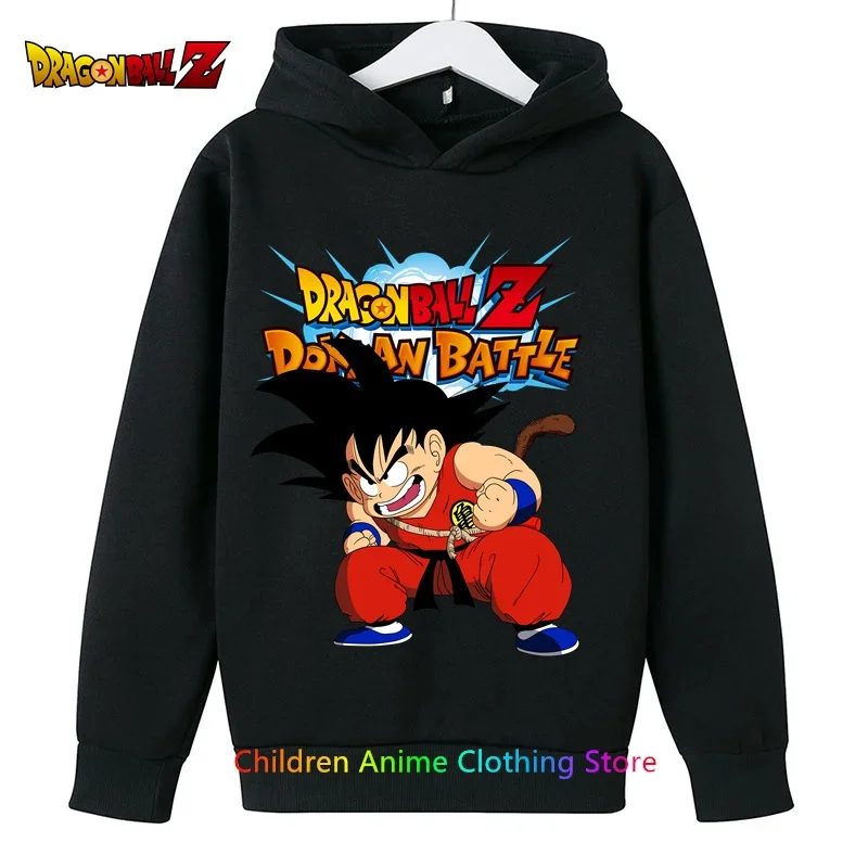 

2025 Classic Anime Dragon-ball Sport Hoodie Harajuku Style Goku Kids Clothes Boys Hooded Clothing Kids Size 4-14t