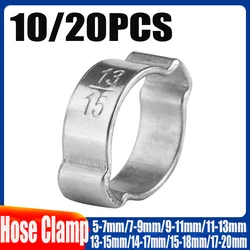 High Quality 10/20PCS Hose Clamp Double Ear Clamp Worm Drive Fuel Water Pipe Clamp Clamp Hose Fuel Clamp 5-20mm Spring Clamp