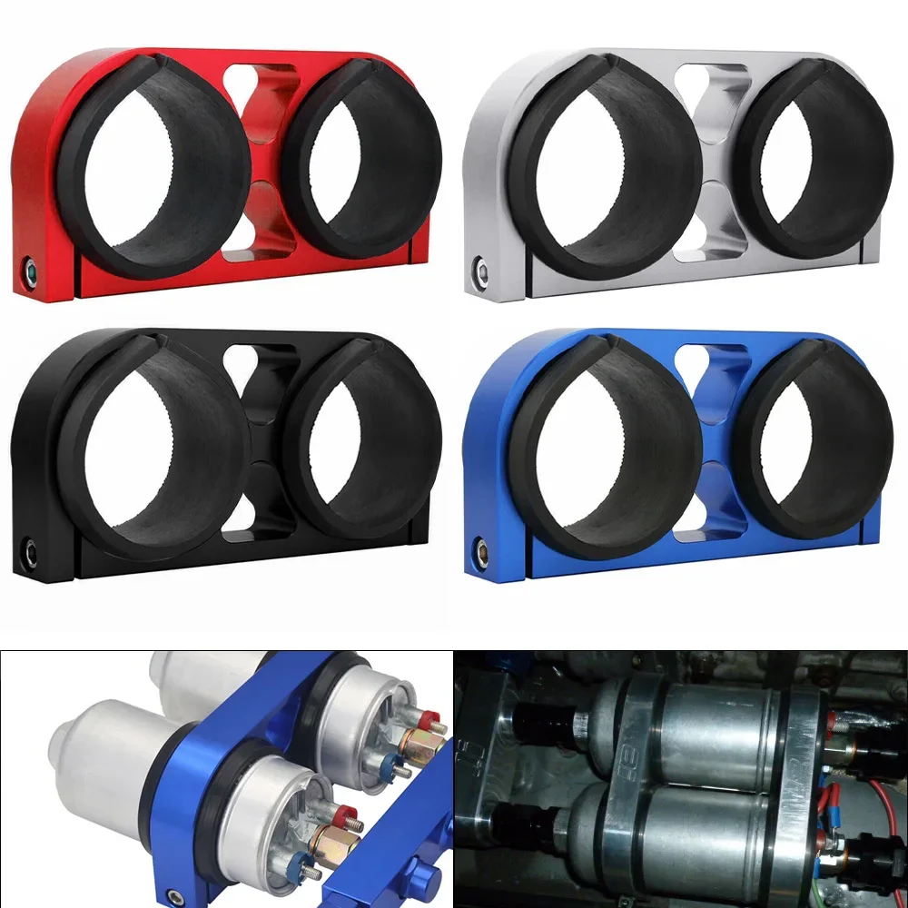 

60 мм автомобильный кронштейн для электрических топливных насосов, алюминиевый кронштейн для двойного топливного насоса для топливного насоса 044 для Honda Civic EG 92-95