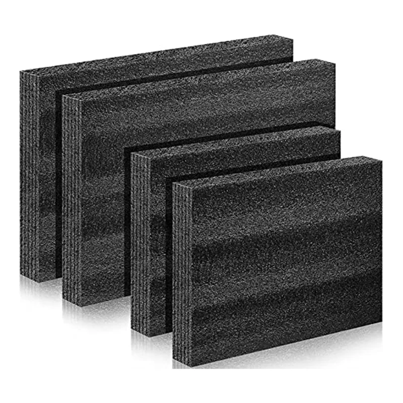 

4 Pcs Customizable Polyethylene Black Foam Packing Foam Inserts For Cases Tool Foam Black Foam Sheet For Packaging And Crafts