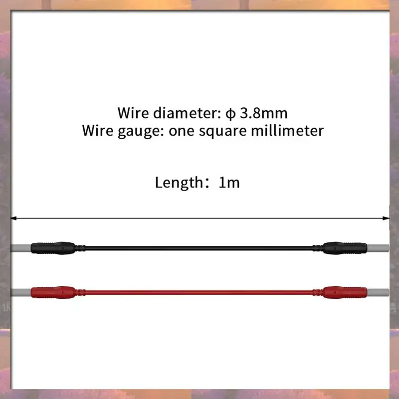 أعلى بيع 2 قطعة 4 مللي متر قابل للسحب سلامة الموز التوصيل إلى الموز التوصيل 1 متر النيكل مطلي النحاس الموز التوصيل J.70019 اختبار الرصاص أحمر أسود