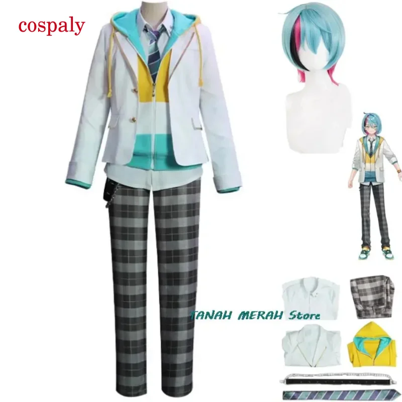 A Anime Virtual YouTuber Kyo Kaneko Cosplay Costume Nijisanji VTuber ILUNA Wig Daily JK Uniform Coat Man Woman Carnival Suit