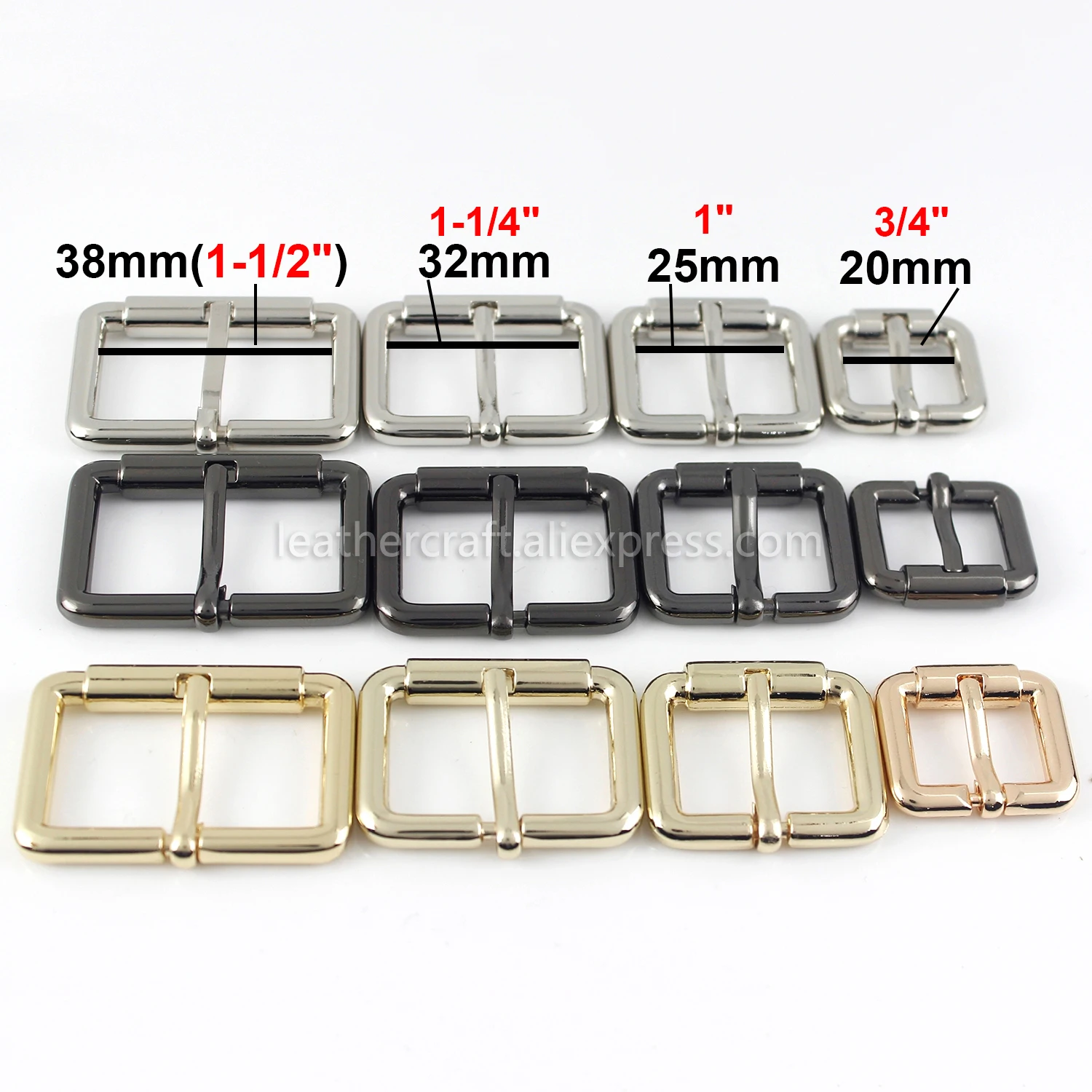 1pcs Zinc Alloy Metal Belt Buckle End Bar Heel Bar Roller Buckle Single Pin Half Buckle Bag Leather Craft Strap Garment Webbing