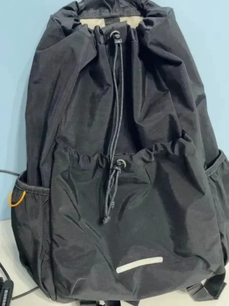2024 Korean Fashion Travel Backpacks Women Men High-capacity Hiking Bag Popular Outdoor Drawstring Pack Climbing Bolsa