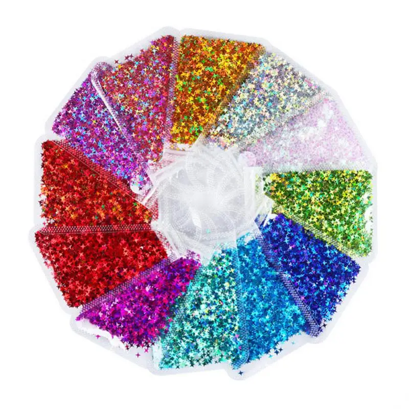 Holographic Gradient Maple Leaf Nails Sequin Laser Leaf Sequins Nail Decorations Autumn Manicure Decoration Accessories