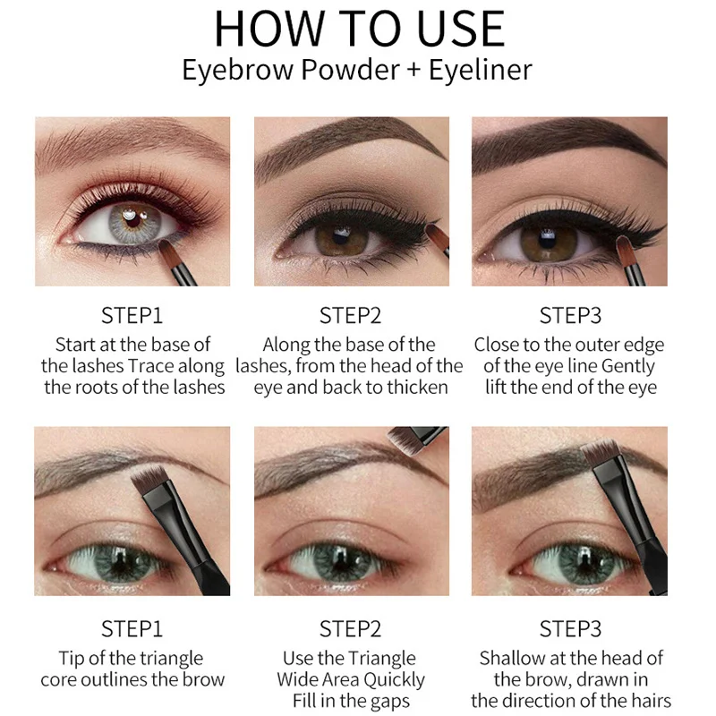 3 ألوان كحل كريم الحاجب في واحد ماتي براون أسود البرية التصميم هلام الصابون الشمع محسنات مقاوم للماء أدوات ماكياج العين دائم