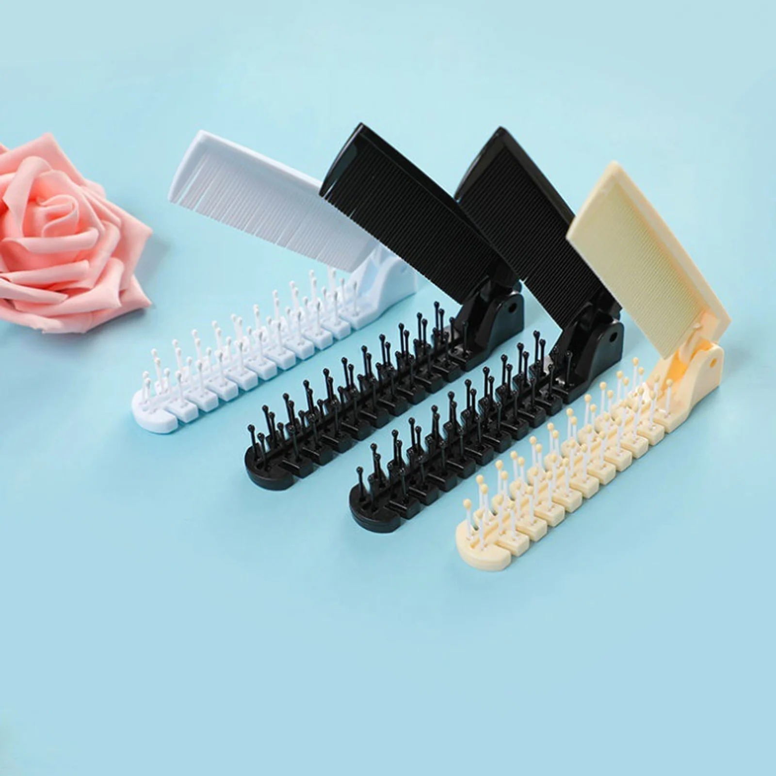 Portable Travel Hair Comb Brush Foldable Massage Hair Comb Anti Static Hairdressing Combs Women Personality Hair Styling Tool