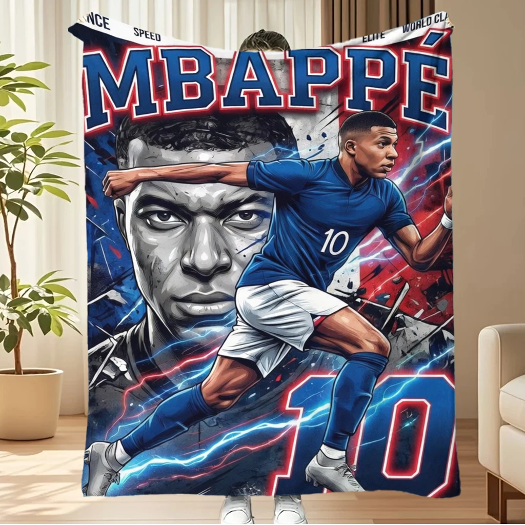 サッカーのスター-m-ムバッペ-プリントブランケット-子供-大人-サッカー愛好家へのギフト