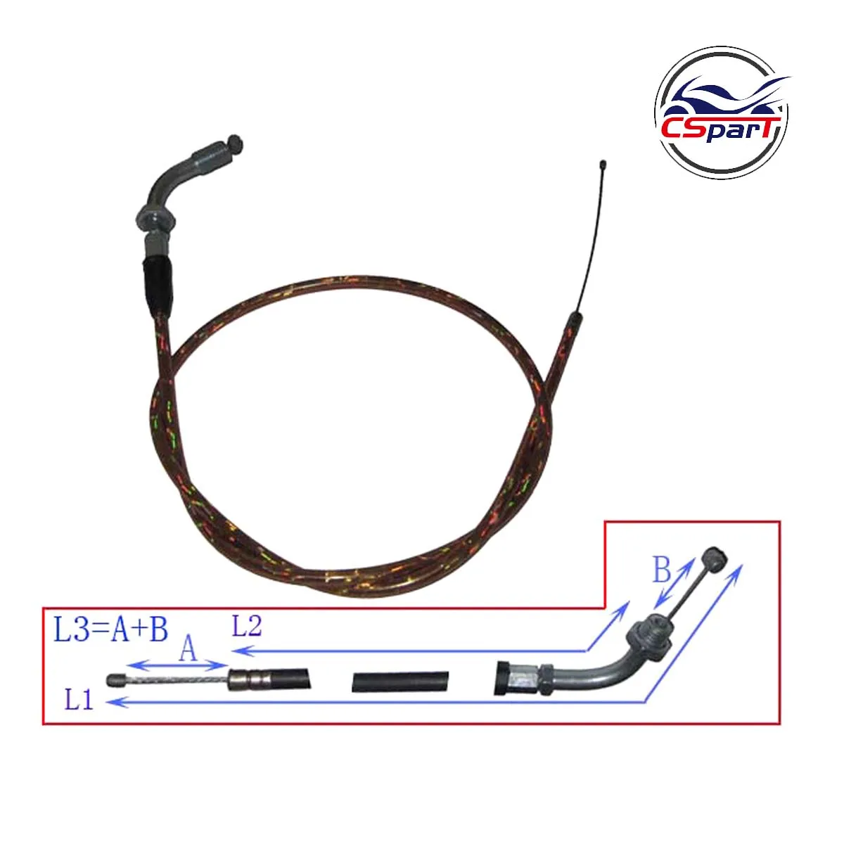 

95CM 37.4 Inch Golden Curve Throttle cable XR CRF 50 80 90CC 110CC 125CC 140CC Dirt Pit Bike Parts