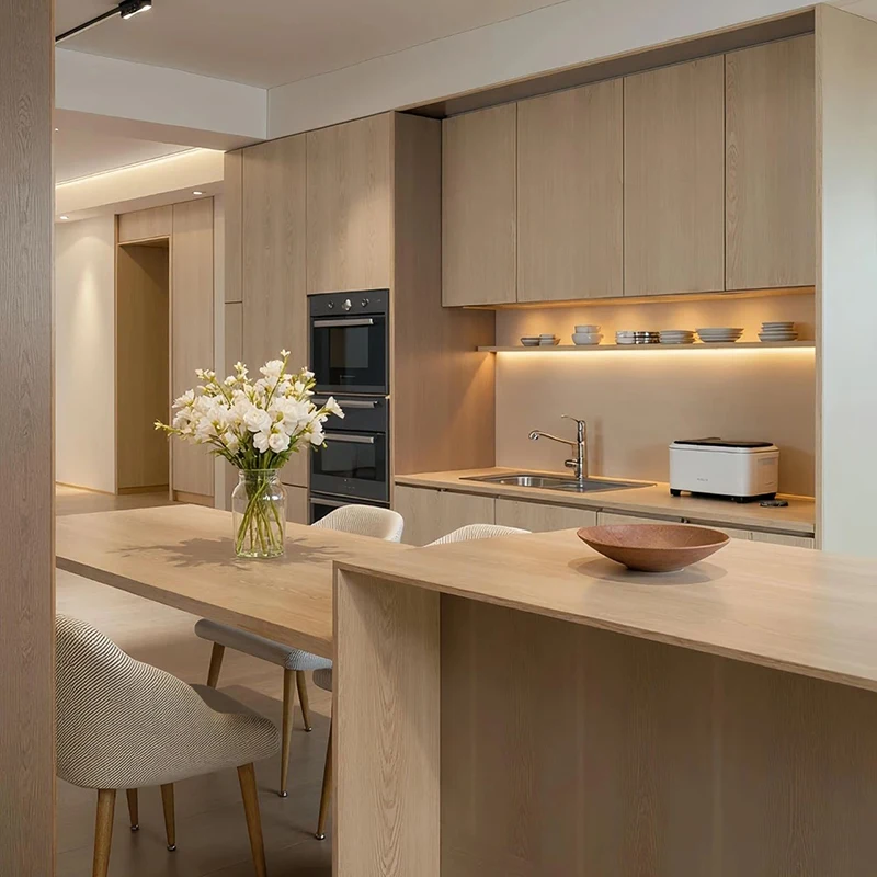 

Современный кремовый деревянный стиль, минималистичный дизайн, мебель, индивидуальный декор всего дома для отелей и вилл