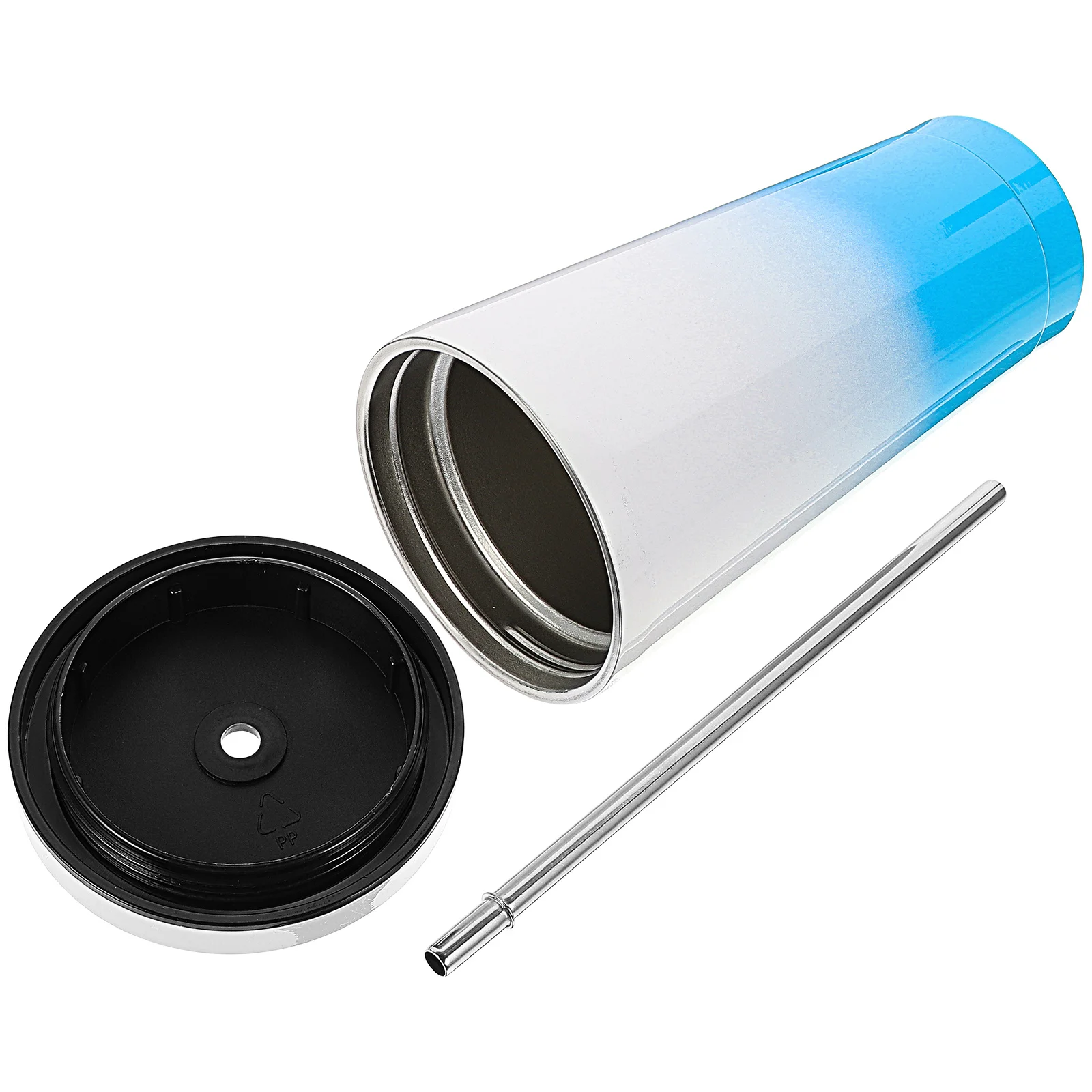 

Large Capacity Straw Tumbler Stylish Metal Water Bottle With Lid For Outdoor Travel Iced Coffee Cup Kitchen Barware