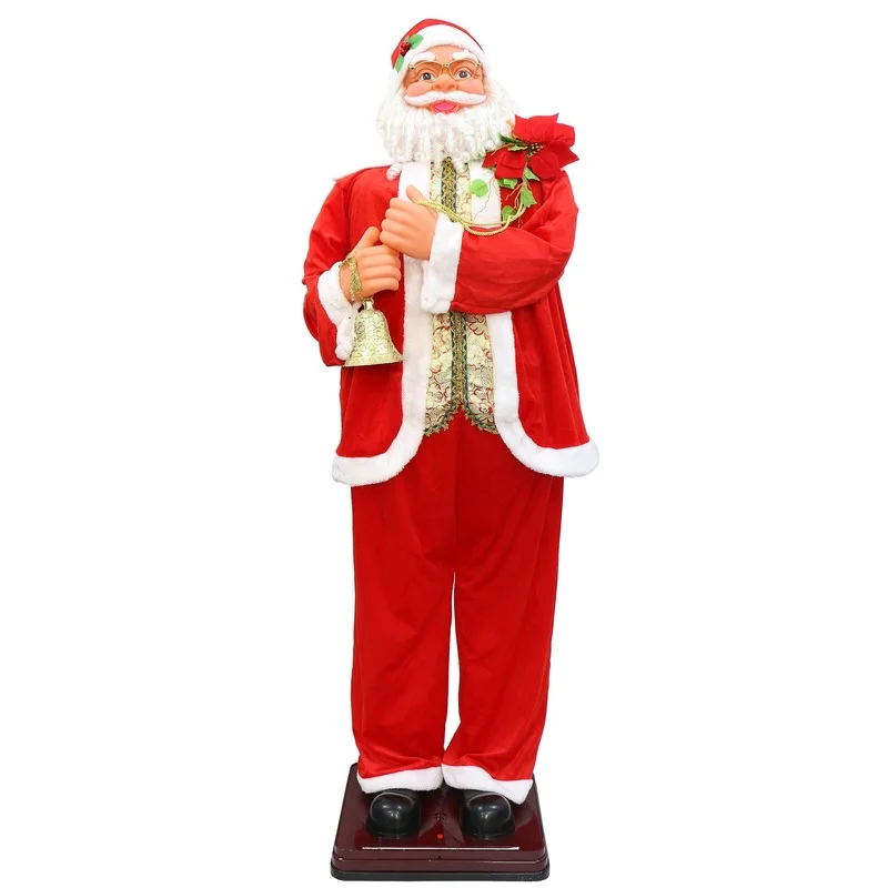 180CM Electro Voice Control Dancing Santa Home decorazioni natalizie babbo natale con luci per natale capodanno buon natale