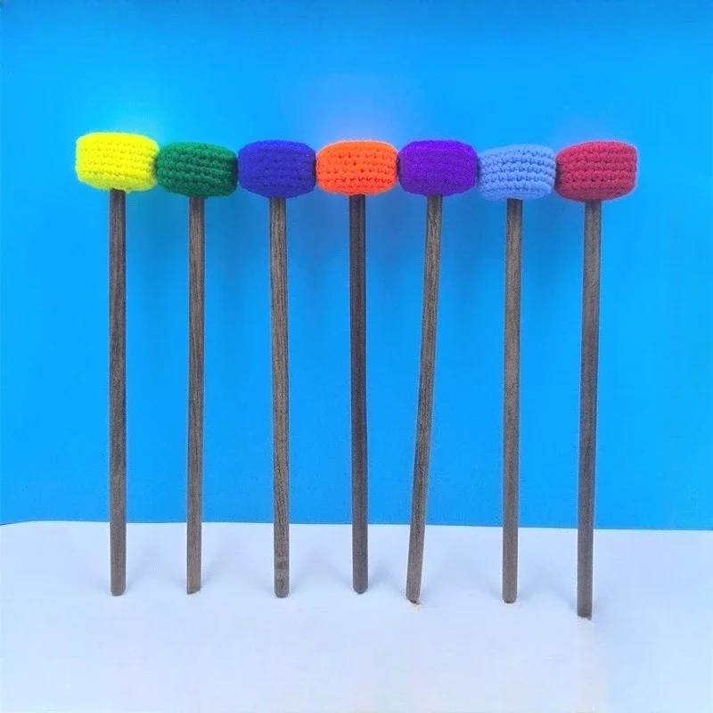 Cuenco tibetano nepalí, martillo de lana, cuenco de sonido hecho a mano, martillo, cuencos chantadores budistas, accesorios de instrumentos de percusión D440