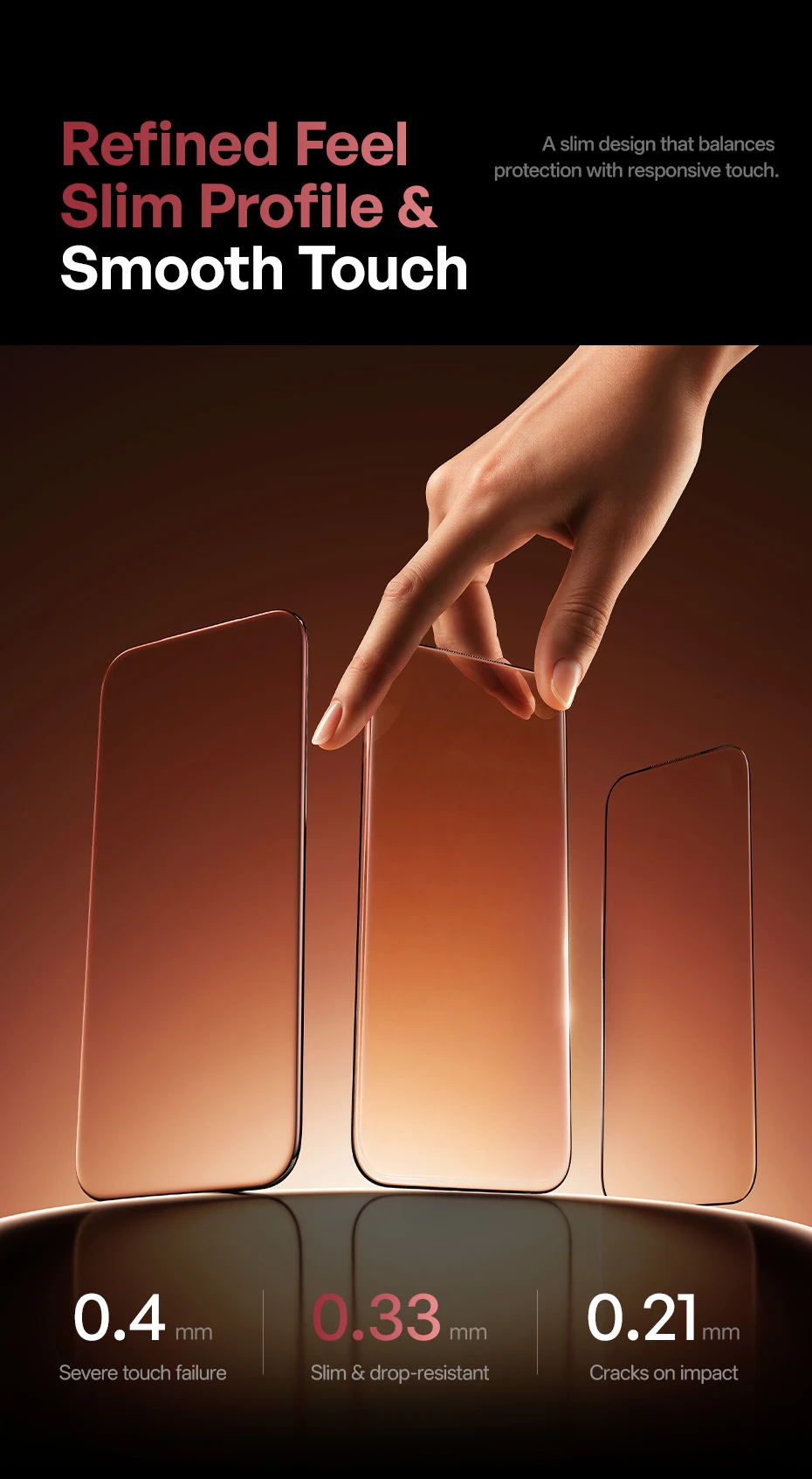 Baseus Corning Displayschutzfolie aus gehärtetem Glas für iPhone 18 17 Pro Max, Anti-Peeping, stoßfest, selbstklebend, Schutzfolie – Detail 9