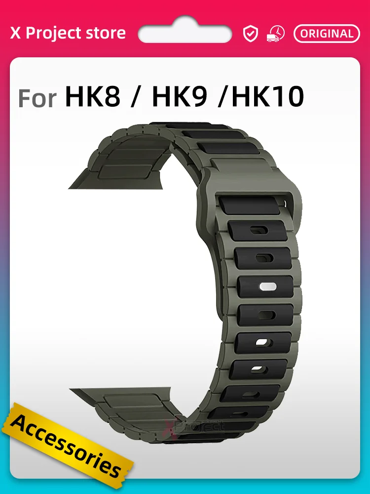 For HK9 Ultra 2 Max Strap Silicone Color Block HK10 Ultra 3 Smart Watch HK10 HK9 HK8 PRO MAX Smartwatch Band Sport Bracelet