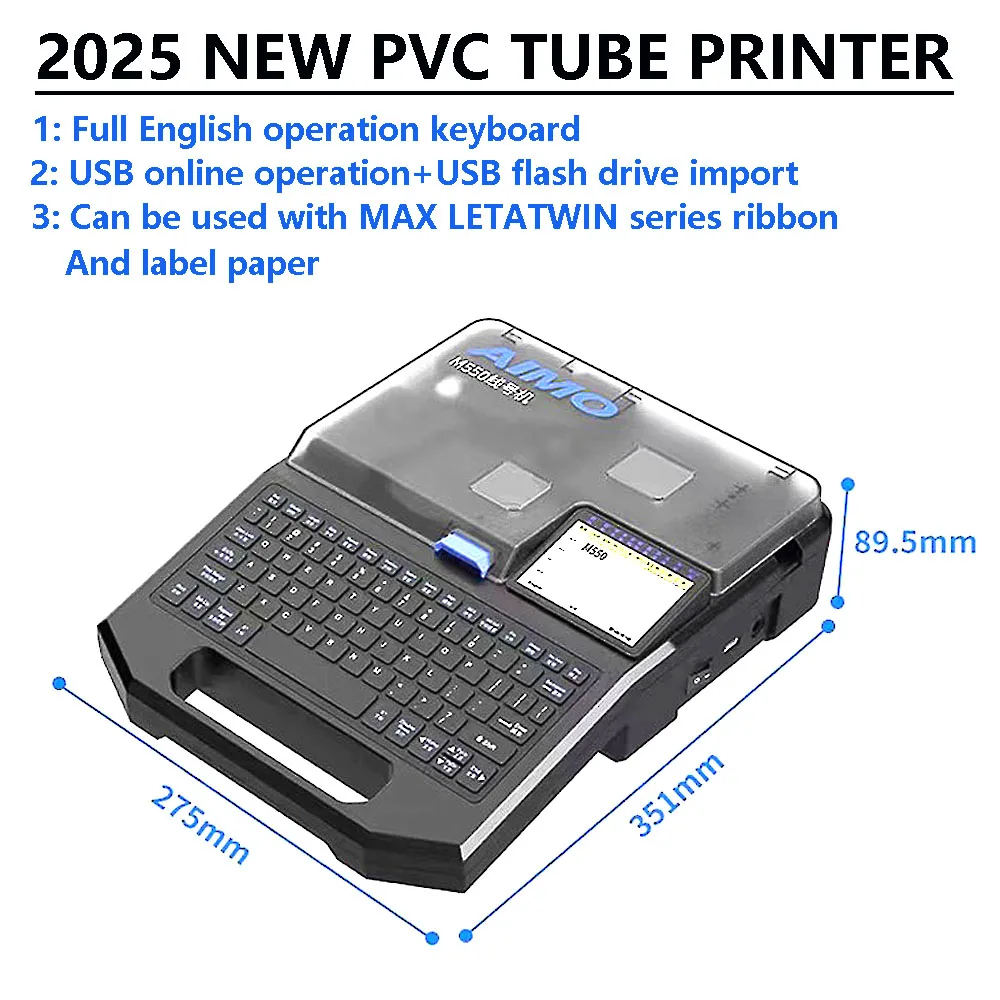 

Heat Transfer Printing PVC TUBE ID Printer M550A Wire Cable Typewriter Consumables Universal LM-IR50B And Length 16m Tape Label