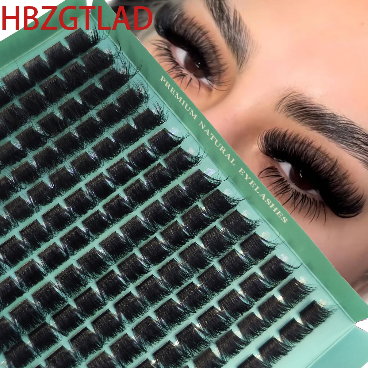 

300 Fluffy DIY Cluster Eyelashes 8-20mm Mixed Eyelash Extension 0.07mm Russian D Curl Thick And Reusable Dramatic Lashes