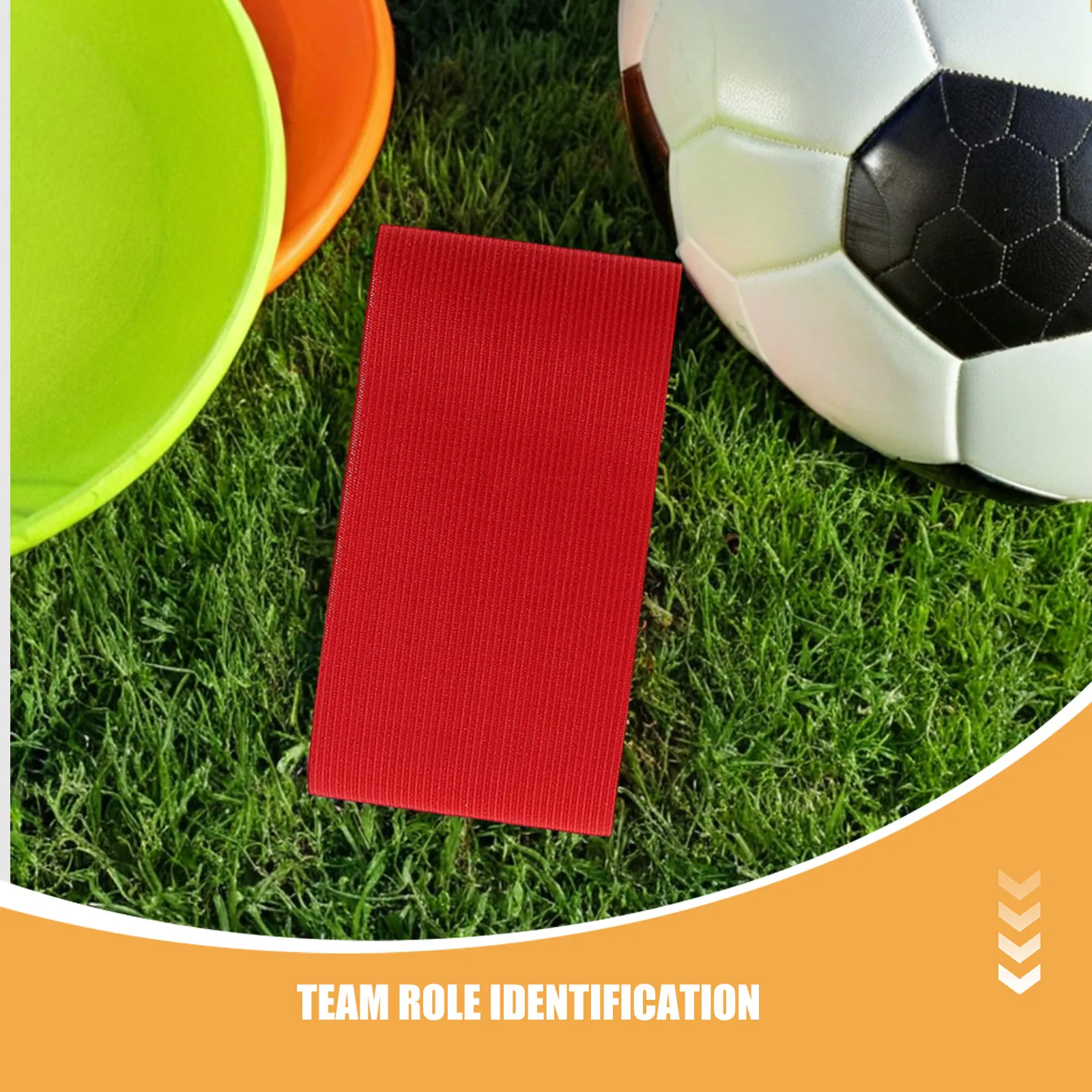 8Pcs Red Soccer Captain Armbands Adjustable Elastic Non-Slip Youth Team Leader Sleeve Bands for Football Basketball Sports view 2