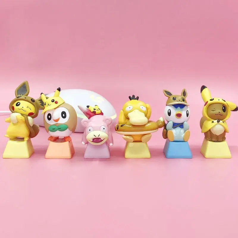 

Hot Sale Pokemon Pikachu Cartoon Artisan Keycap Cute Anime Custom Keycap for Mechanical Gaming Keyboard DIY Decor Gift for Fans