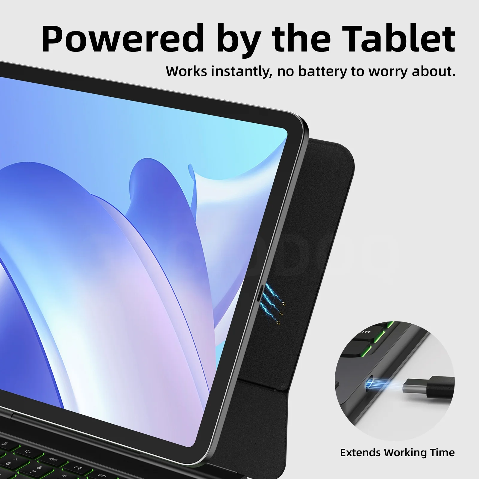 Smart Pogo Pin Magic Keyboard Case for iPad Air 13 2026 Air 10.9 Pro 11 Direct Connection Multi-Touch Trackpad Keyboard