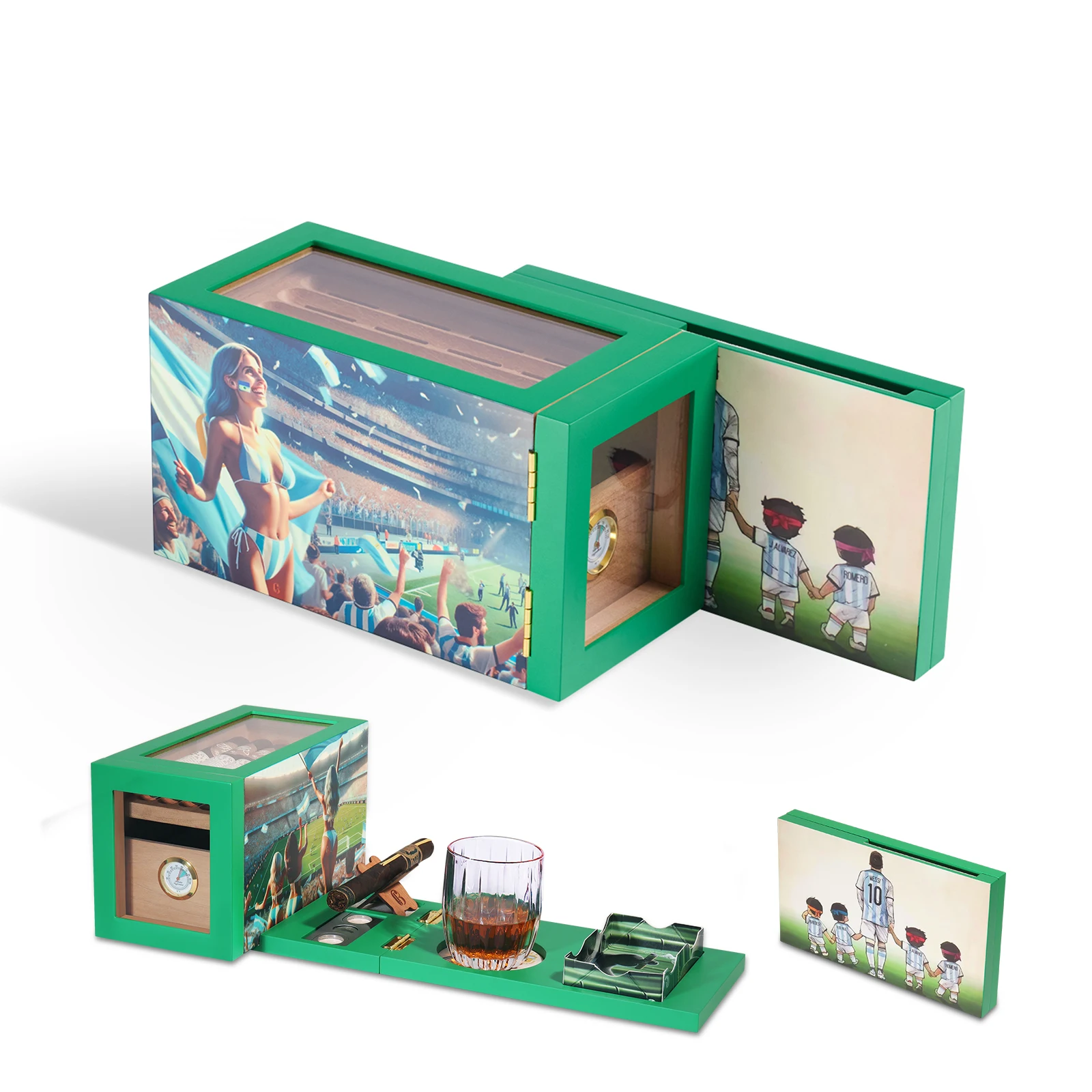 

Коробка для сигар Humidor, набор аксессуаров и Humidors для сигар с кедровой подкладкой, магнитный съемный дизайн, дорожный футляр для сигар емкостью 30, Comp